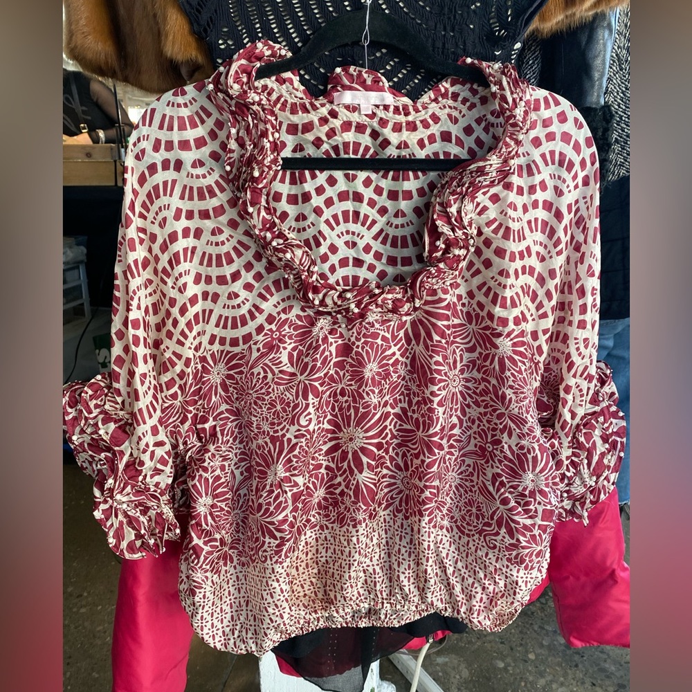 100% silk blouse - size small